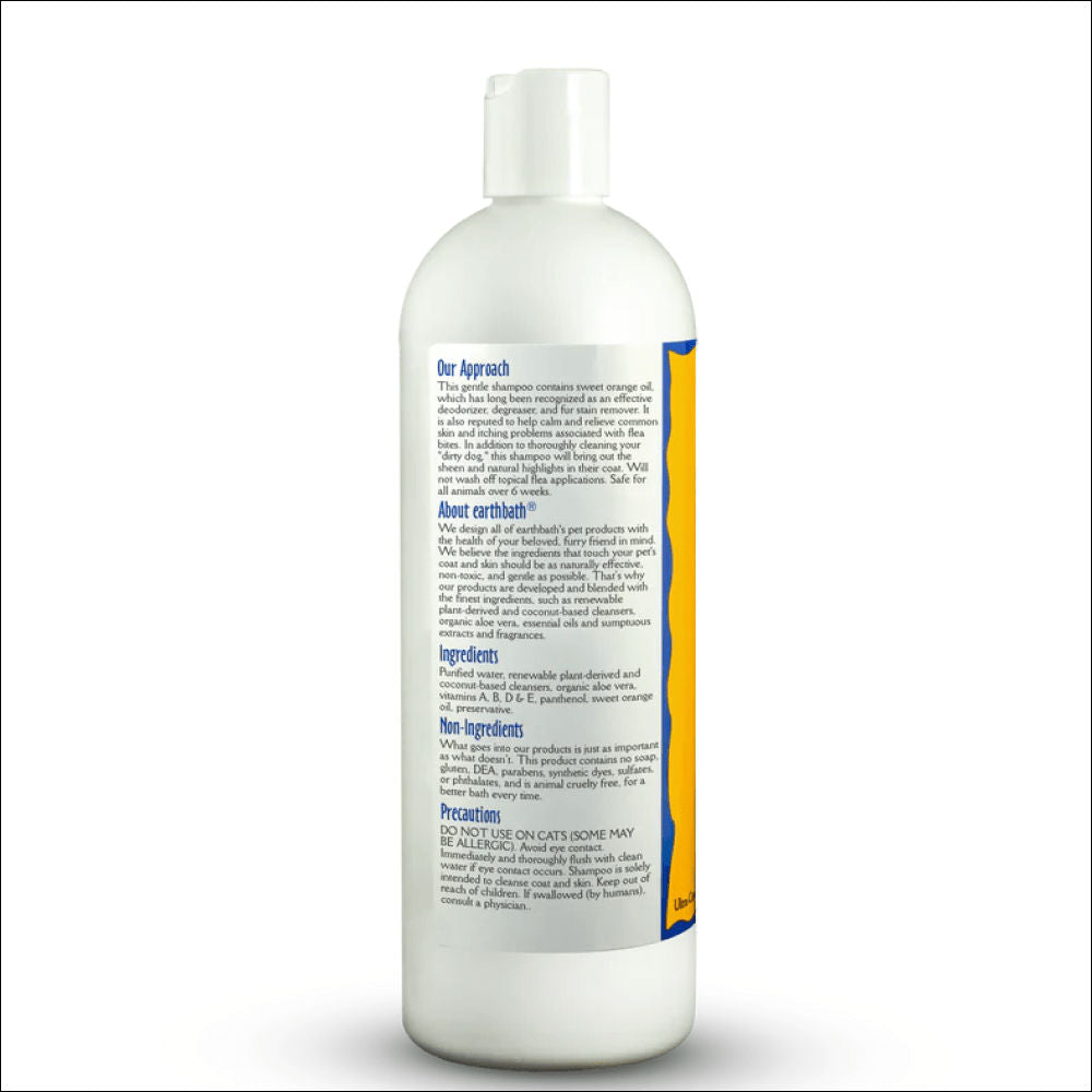EarthBath Sweet Orange Oil Dirty Shampoo for Dogs — detail shot