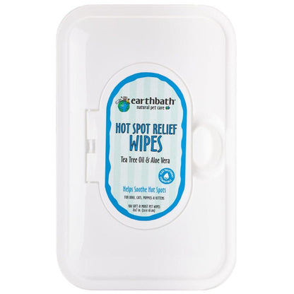 EarthBath Tea Tree & Aloe Vera Hot Spot Wipes for Dogs and Cats — back view
