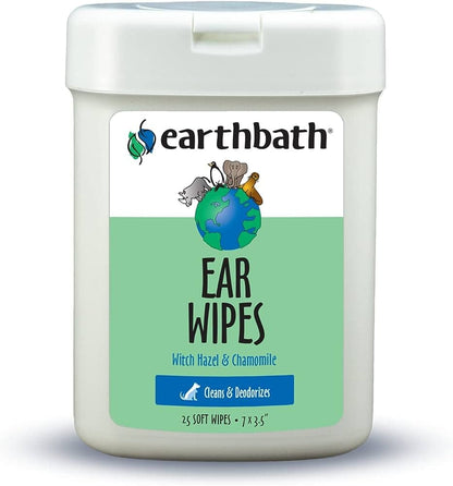 Earthbath Witch Hazel Fragrance Free Ear Wipes For Pets