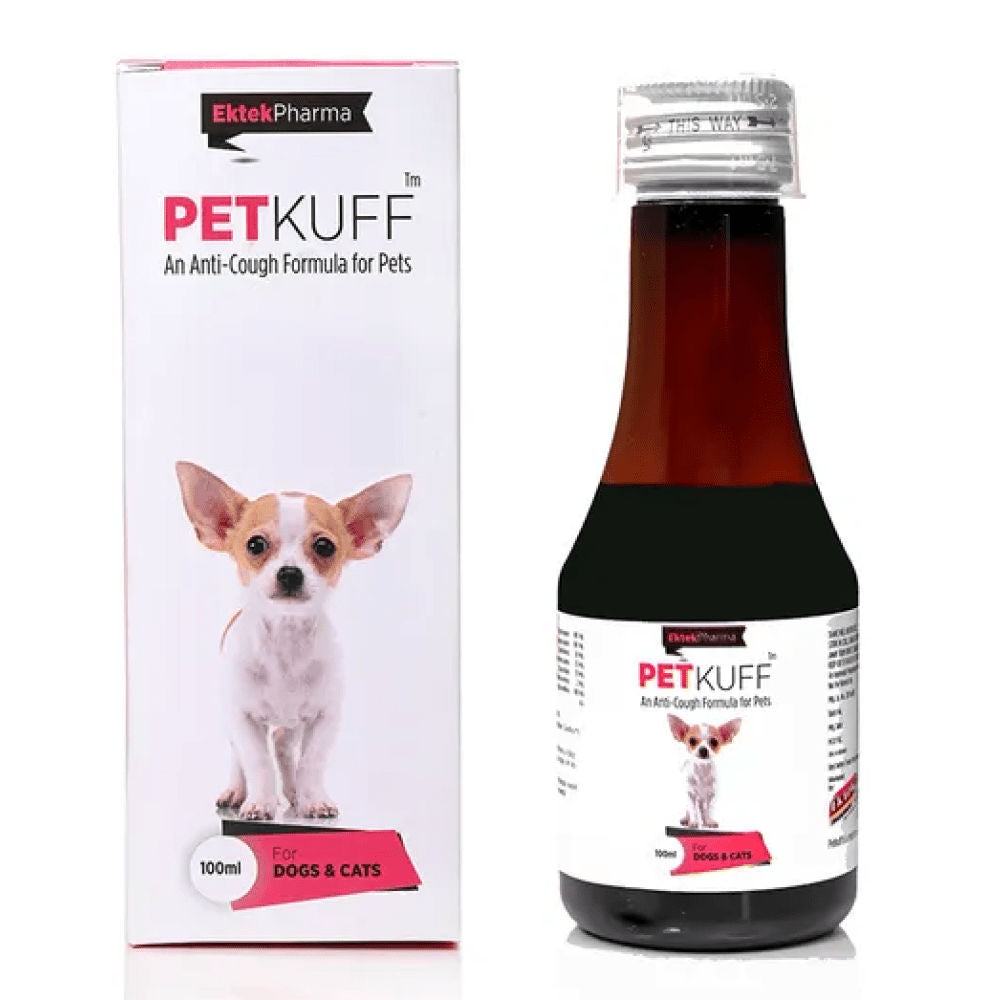 Ek Tek Pet Kuff Cough Syrup for Dogs and Cats — side view