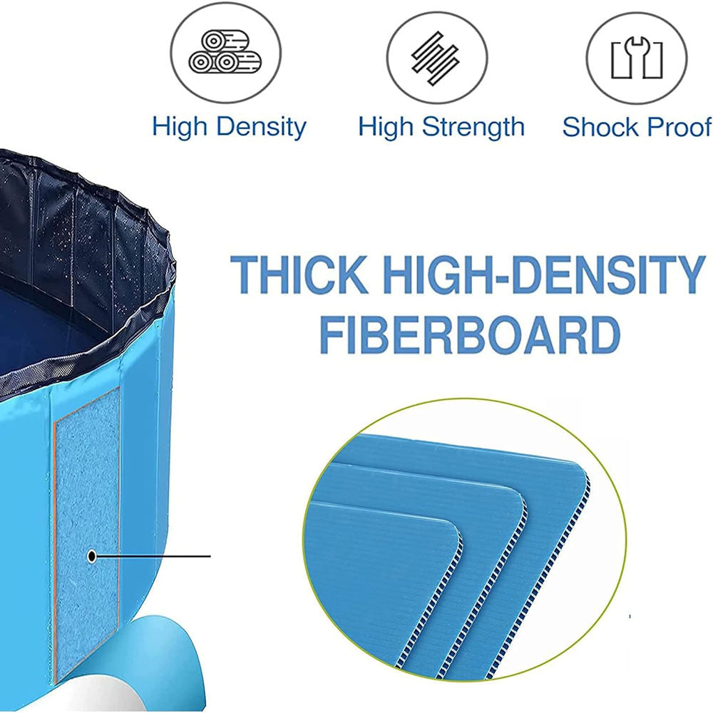 Emily Pets Foldable Non Slip Outdoor Swimming Pool for Dogs and Cats — back view