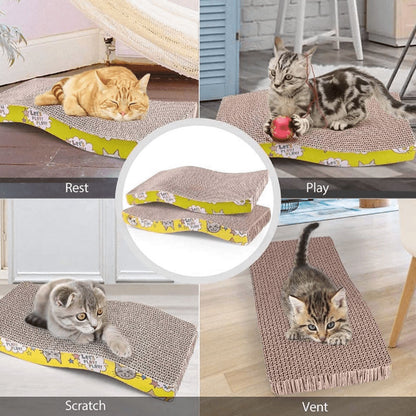 Emily Pets Sofa Bed Scratching Pad for Kittens (Beige) — in use