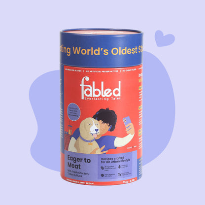 Fabled Eager to Meat Fresh Chicken Turkey and Duck Adult Dog Dry Food — side view
