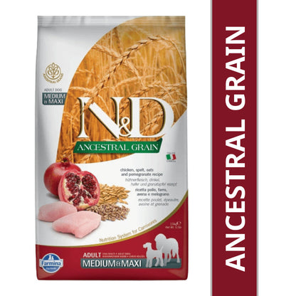 farmina-n-d-chicken-pomegranate-ancestral-grain-adult-medium-maxi 2.5kg