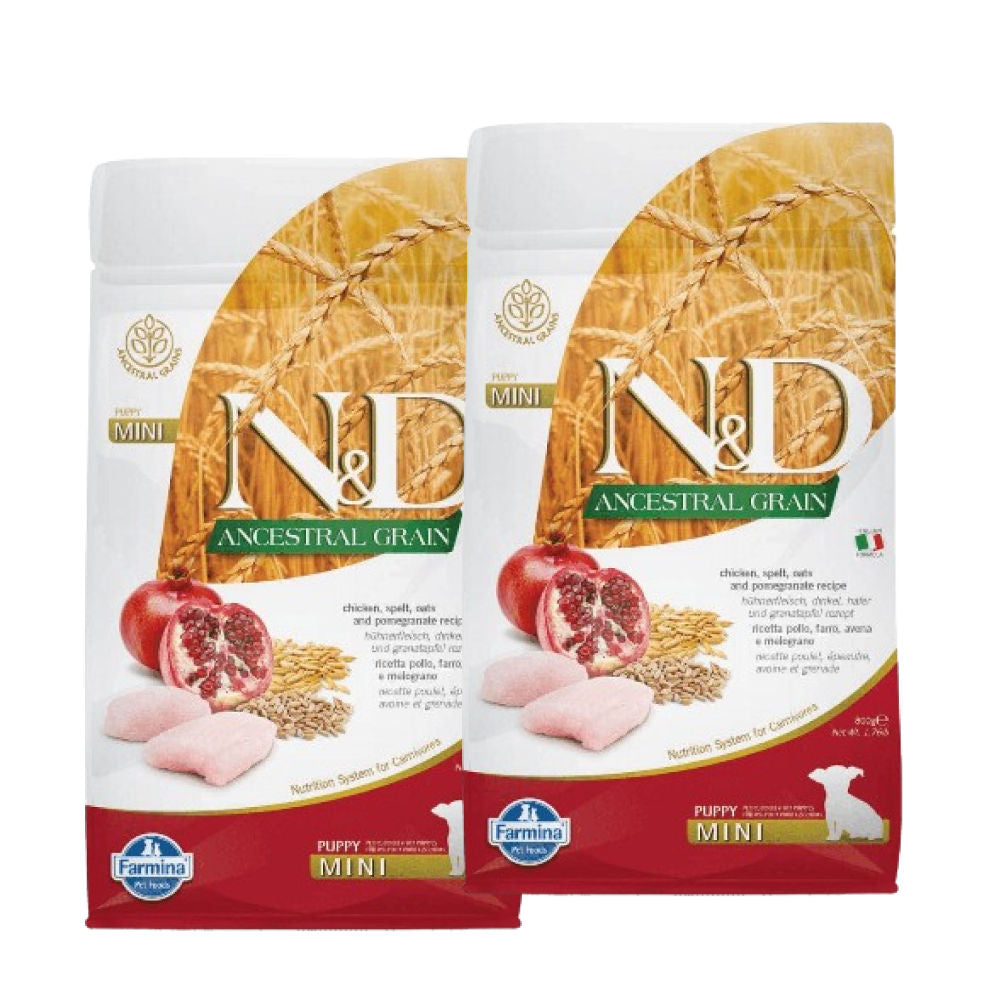 farmina-n-d-chicken-pomegranate-ancestral-grain-puppy-mini 1.6kg (2x800g)