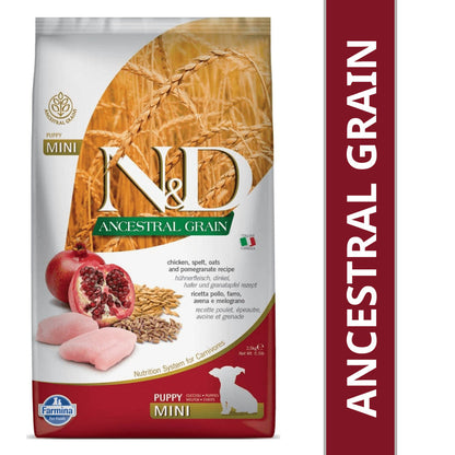 farmina-n-d-chicken-pomegranate-ancestral-grain-puppy-mini 2.5kg