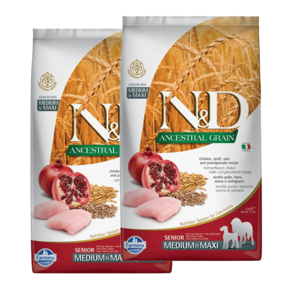 Farmina N&D Chicken & Pomegranate Ancestral Grain Senior Medium Maxi Dog Dry Food — image 6