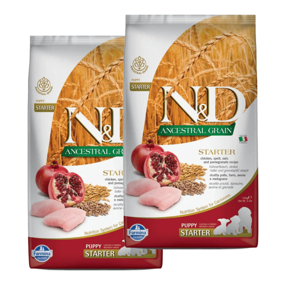 farmina-n-d-chicken-pomegranate-ancestral-grain-starter-puppy 5kg (2x2.5kg)