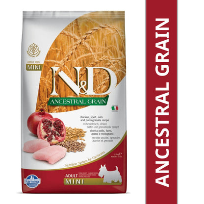farmina-n-d-chicken-pomegranate-dog-ancestral-grain-adult-mini 2.5kg