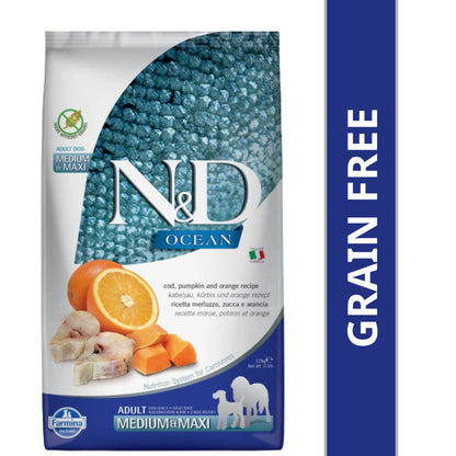 farmina-n-d-ocean-codfish-orange-pumpkin-adult-medium-maxi 2.5kg