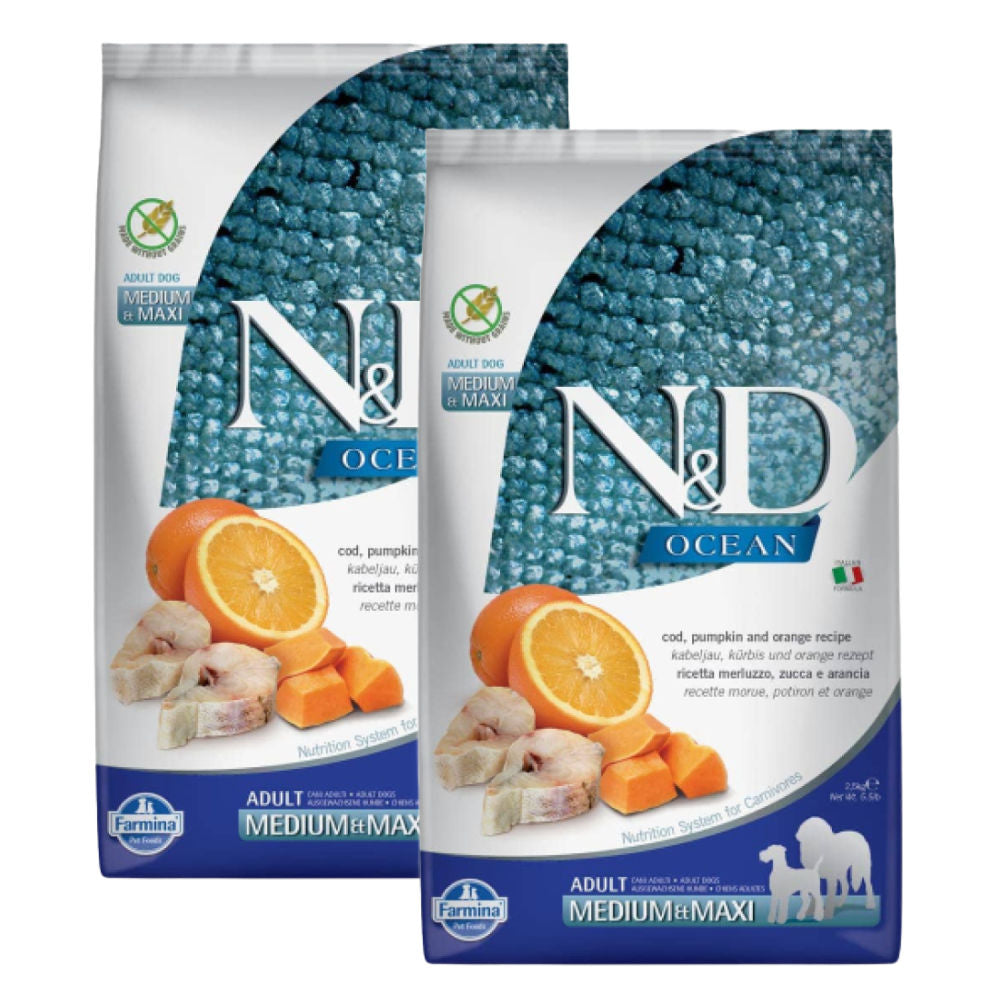 Farmina N&D Ocean Codfish Orange & Pumpkin Grain Free Adult Medium Maxi Dog Dry Food — image 6