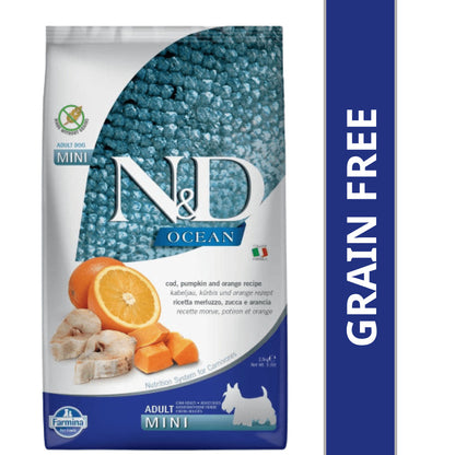 farmina-n-d-ocean-codfish-orange-pumpkin-grain-free-adult-mini-dog-dry-food 2.5kg