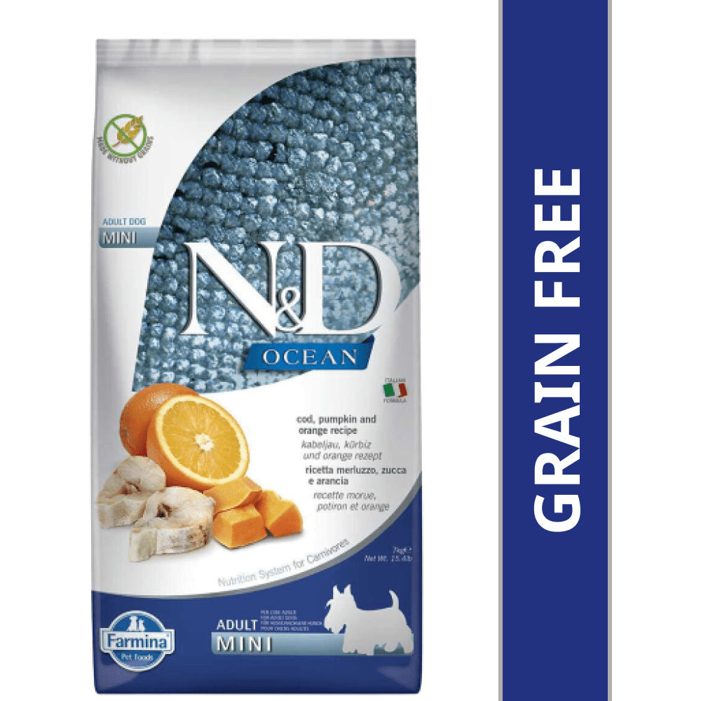Farmina N&D Ocean Codfish Orange & Pumpkin Grain Free Adult Mini Dog Dry Food — image 6