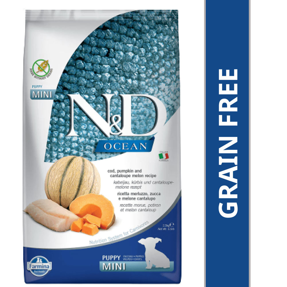 farmina-n-d-ocean-codfish-pumpkin-cantaloupe-melon-puppy-mini-dry-dog-food 2.5kg