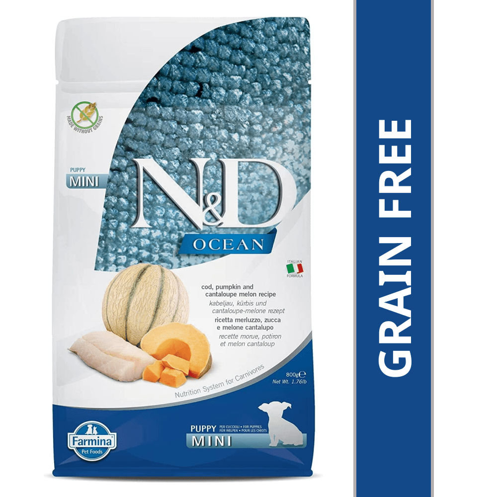 farmina-n-d-ocean-codfish-pumpkin-cantaloupe-melon-puppy-mini-dry-dog-food 800g