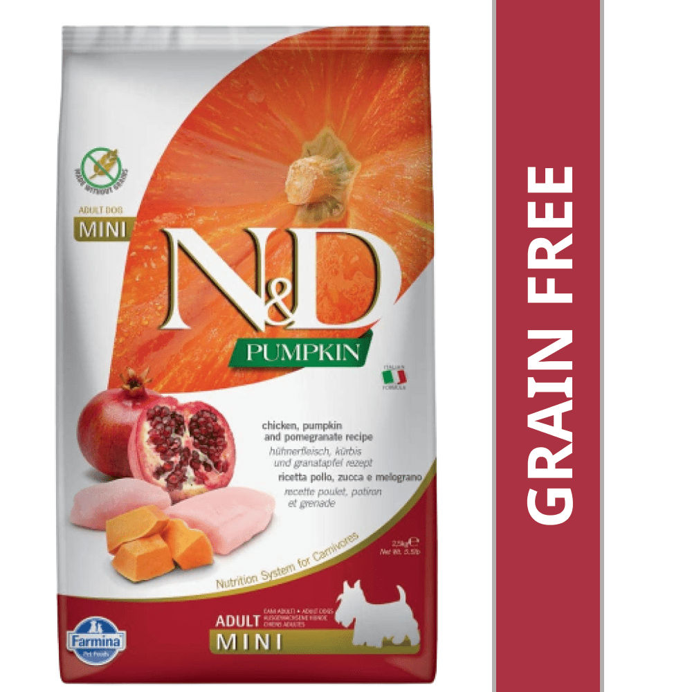 farmina-n-d-pumpkin-chicken-pomegranate-grain-free-adult-mini 2.5kg