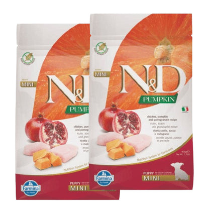 farmina-n-d-pumpkin-chicken-pomegranate-grain-free-puppy-mini-dog-dry-food 1.6kg (2x800g)