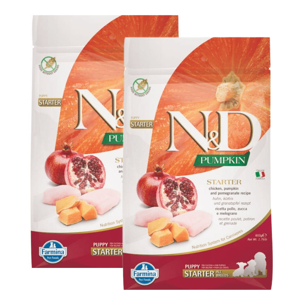 farmina-n-d-pumpkin-chicken-pomegranate-grain-free-starter-puppy-dog-dry-food 1.6kg (2x800g)