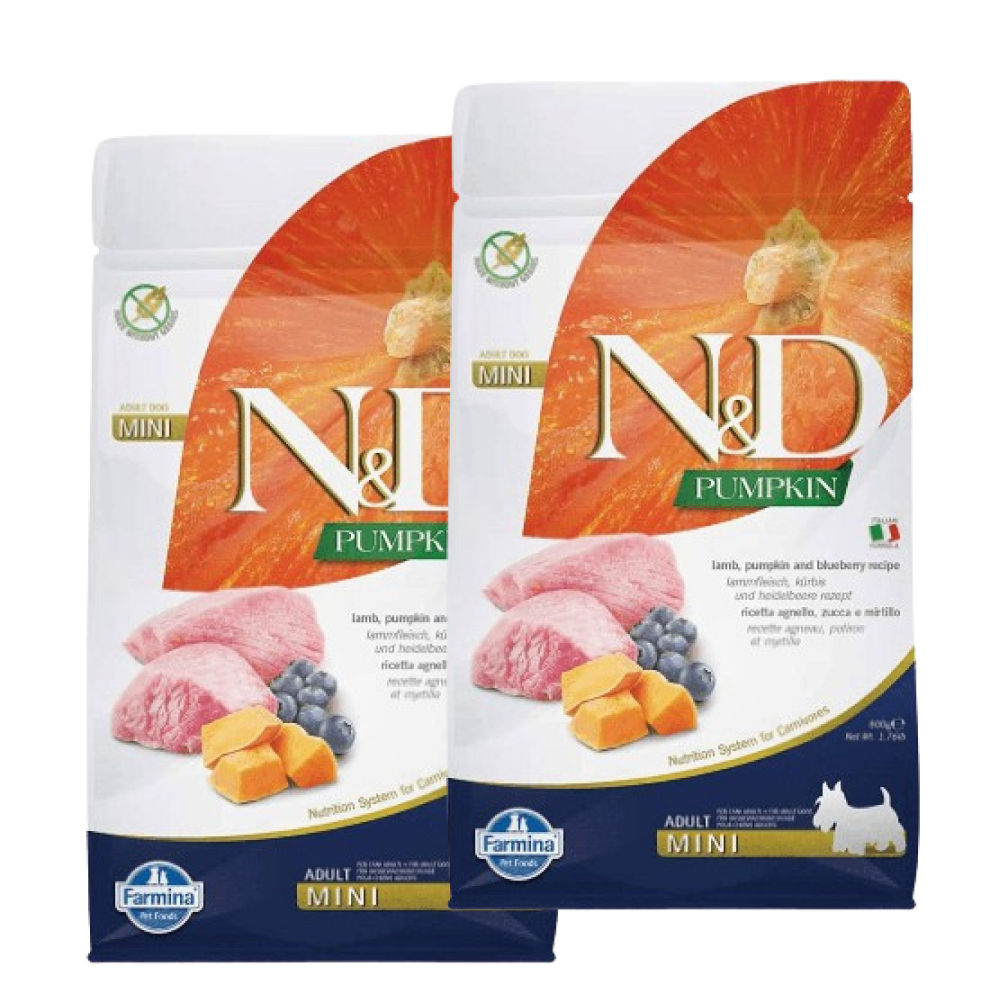 farmina-n-d-pumpkin-lamb-blueberry-grain-free-adult-mini-dog-dry-food 1.6kg (2x800g)
