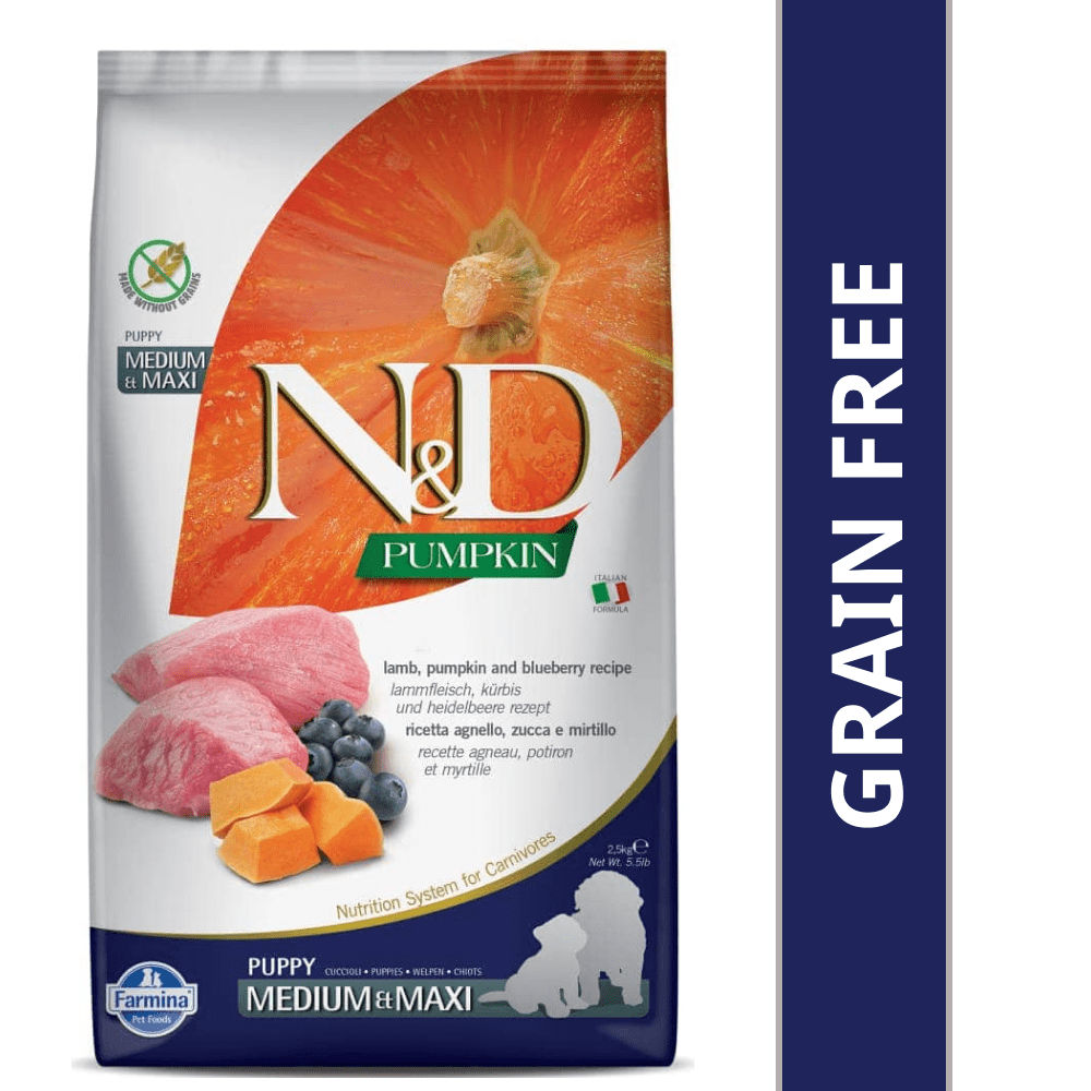 farmina-n-d-pumpkin-lamb-blueberry-grain-free-puppy-medium-maxi 2.5kg