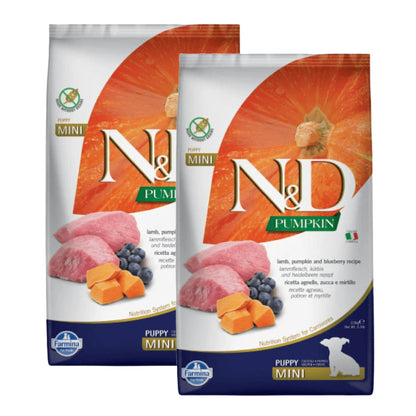 farmina-n-d-pumpkin-lamb-blueberry-grain-free-puppy-mini 5kg (2x2.5kg)