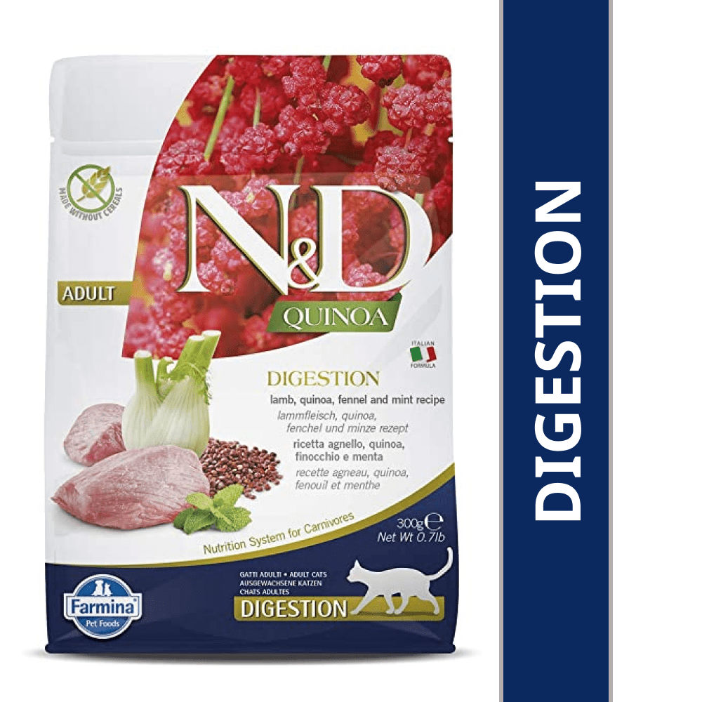 farmina-n-d-quinoa-lamb-mint-fenne-grain-freel-digestion-adult-dry-cat-food 300g