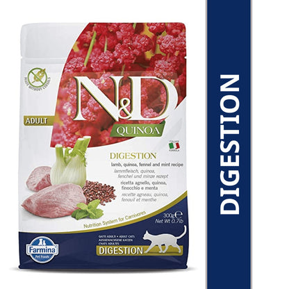 farmina-n-d-quinoa-lamb-mint-fenne-grain-freel-digestion-adult-dry-cat-food 300g