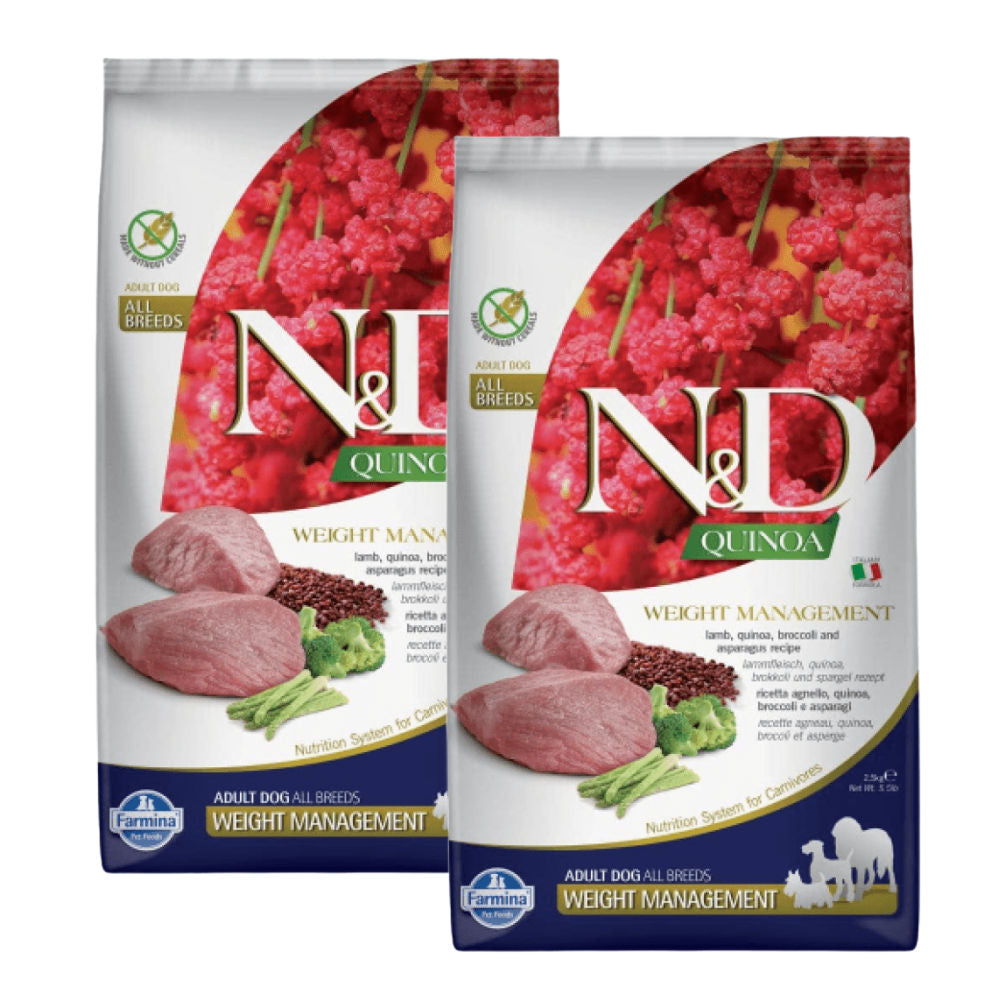 Farmina N&D Quinoa Weight Management Grain Free Medium & Maxi Adult Dog Dry Food — detail shot