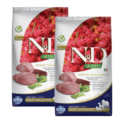 Farmina N&D Quinoa Weight Management Grain Free Medium & Maxi Adult Dog Dry Food — detail shot