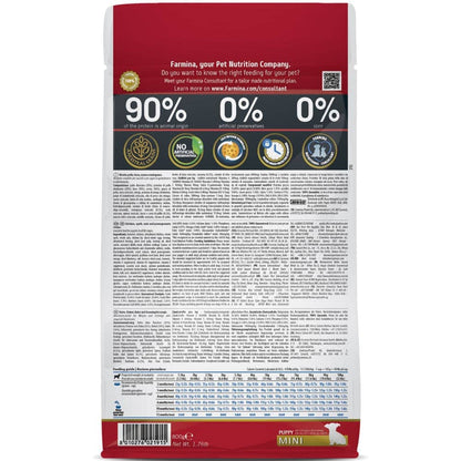 Farmina N&D Chicken & Pomegranate Ancestral Grain Puppy Mini Dog Dry Food — back view