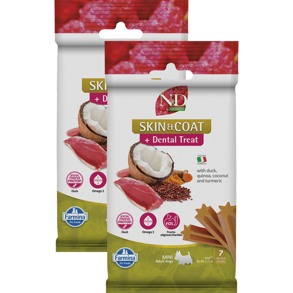 Farmina N&D Duck and Quinoa Skin and Coat Mini Adult Dog Treats — side view
