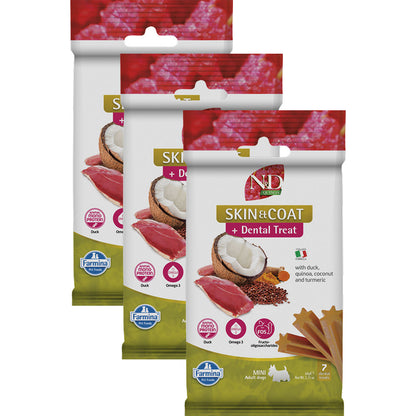 Farmina N&D Duck and Quinoa Skin and Coat Mini Adult Dog Treats — back view
