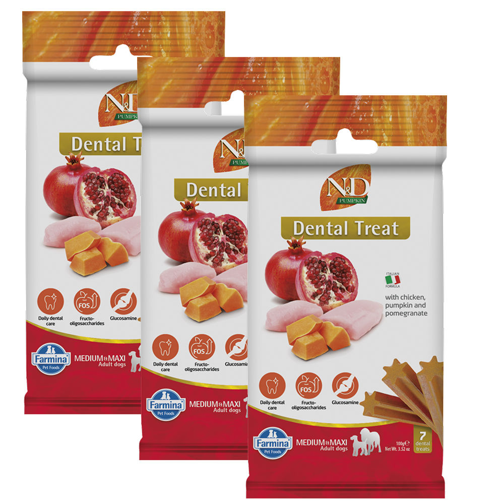 Farmina N&D Pumpkin Chicken & Pomegranate Adult Medium Maxi Dog Treats — back view