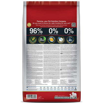 Farmina N&D Pumpkin Chicken & Pomegranate Grain Free Adult Maxi Medium Dog Dry Food — back view