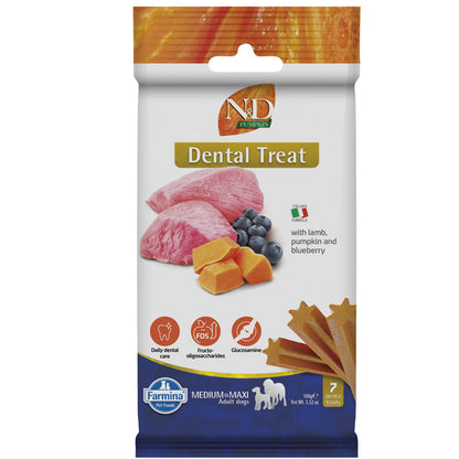 Farmina N D Pumpkin Lamb Blueberry Adult Medium Maxi Dog Treats