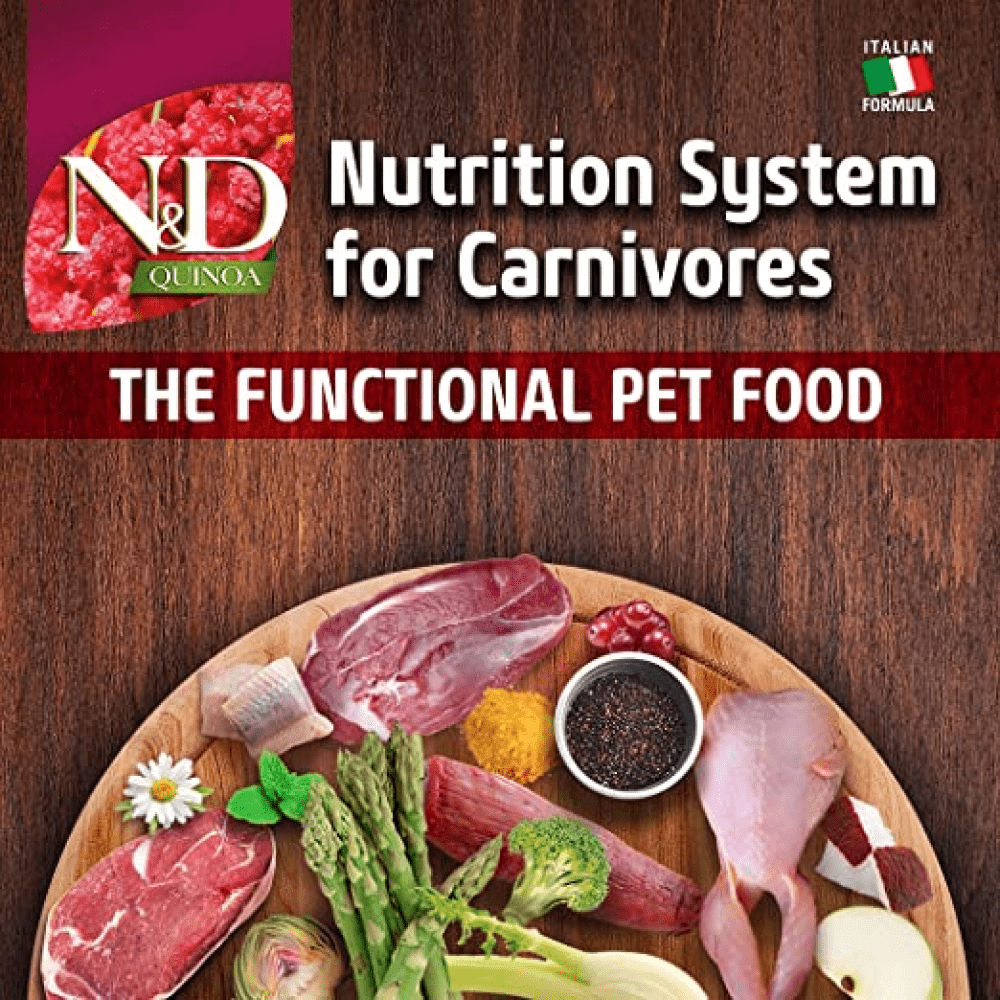 Farmina N&D Quinoa and Lamb Grain Free Weight Management Adult Cat Dry Food — in use