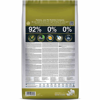Farmina N&D Quinoa Duck Coconut & Turmeric Skin & Coat Grain Free Medium and Maxi Dog Dry Food — detail shot
