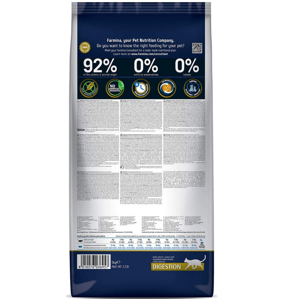 Farmina N&D Quinoa Lamb Mint & Fennel Grain Free Digestion Adult Dry Cat Food — back view