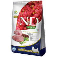 Farmina N D Quinoa Lamb Weight Management Grain Free Adult Mini Dog Dry Food