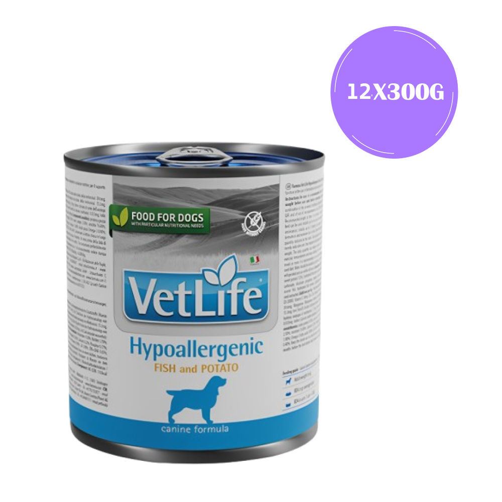Farmina Vet Life Fish and Potato Hypoallergenic Dog Wet Food — in use