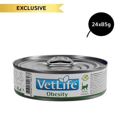 Farmina Vet Life Obesity Feline Formula Diet Cat Wet Food — back view