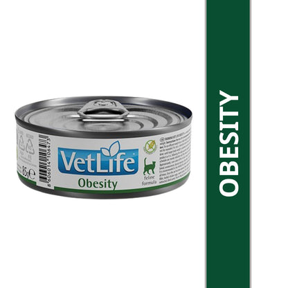 Farmina Vet Life Obesity Feline Formula Diet Cat Wet Food — in use