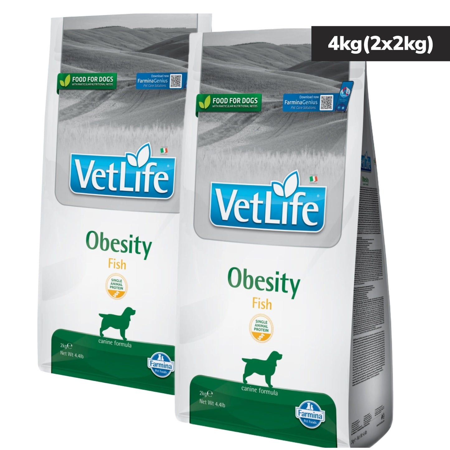 farmina-vet-life-obesity-fish-adult-dog-dry-food 2x2kg