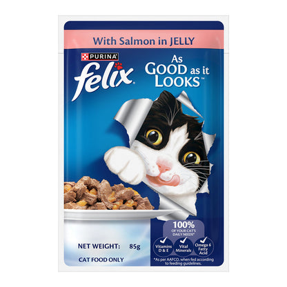 Purina Felix Salmon With Jelly Adult Cat Wet Food 10 2 Free