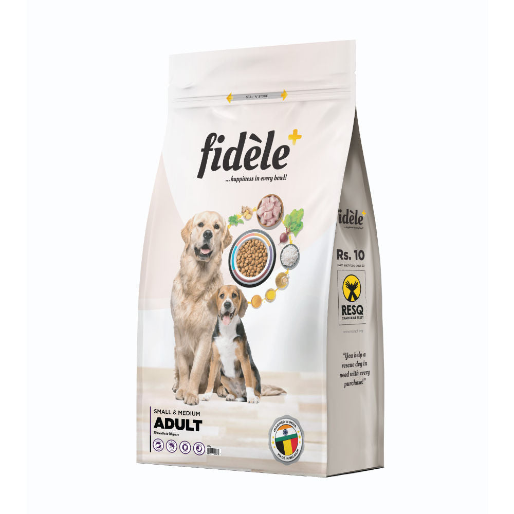 Fidele Plus Adult Small & Medium Dog Dry Food — side view