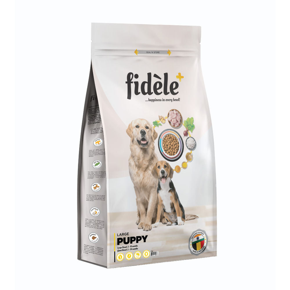 Fidele Plus Large Puppy Dry Food — side view