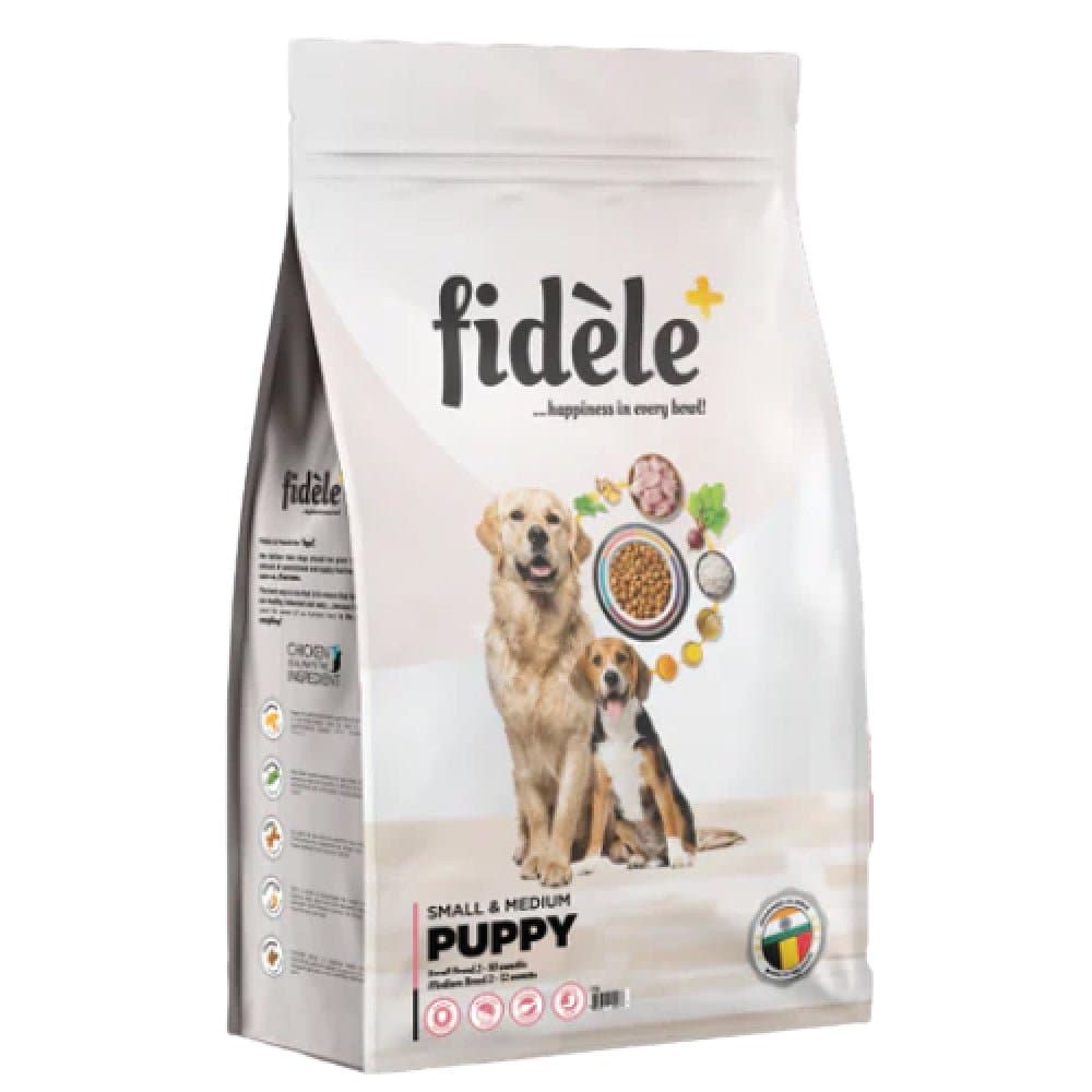 Fidele Plus Small and Medium Puppy Dry Food — side view