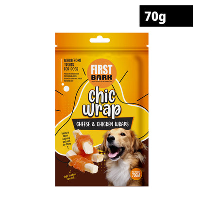 First Bark Cheese & Chicken Wrap Dog Treats — back view