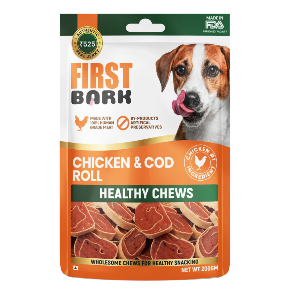 first-bark-chicken-cod-roll-dog-treats 200g
