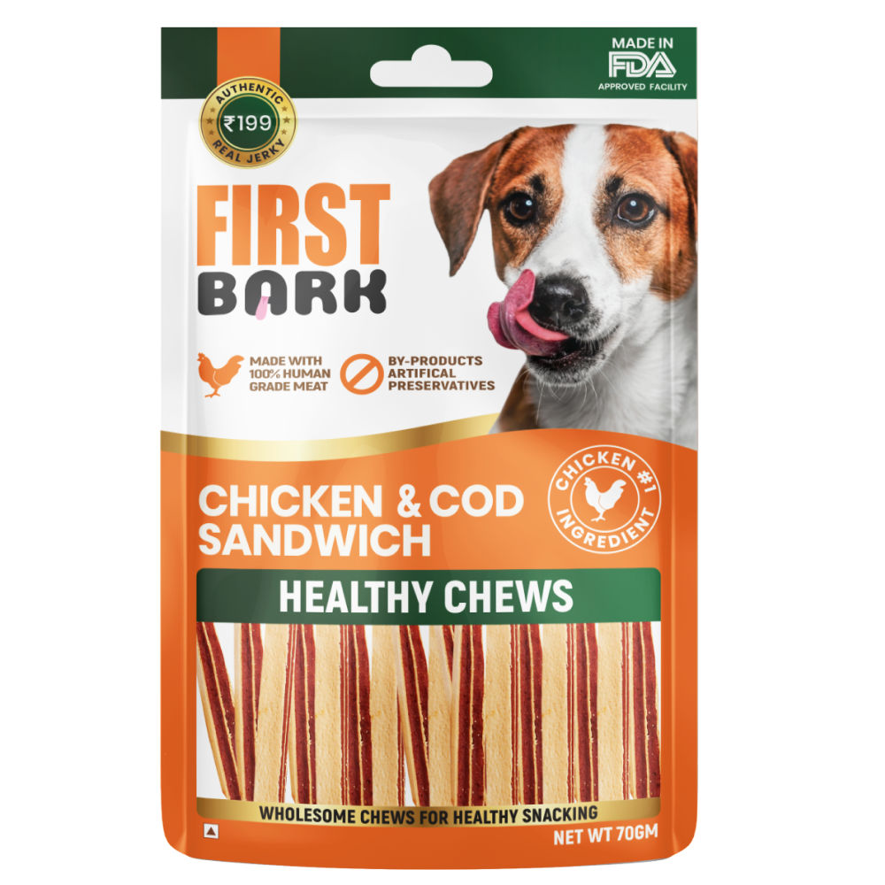 First Bark Chicken Cod Sandwich Dog Treats
